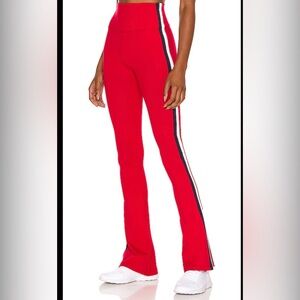 SPLITS59 Raquel Side Stripe Flare Leggings Red White Blue size Large
